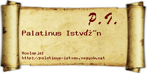 Palatinus István névjegykártya